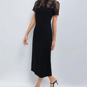 Tuckernuck Black Lace Midi Dress